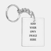 あなたの二重味方されたkeychainをカスタマイズ キーホルダー (正面左)