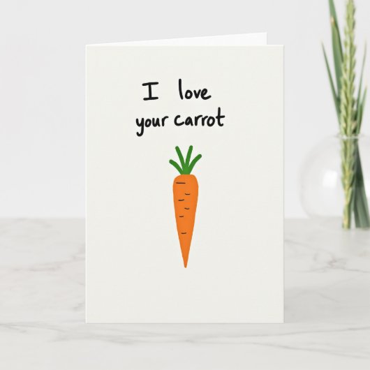 あなたの人参が好き Funny Card カード (正面)