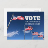 あなたの人生がハガキに依存するように投票 ポストカード (正面/裏面)