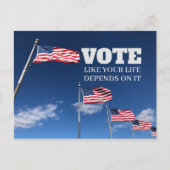 あなたの人生がハガキに依存するように投票 ポストカード (正面)