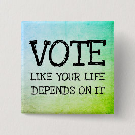 あなたの人生が依存するように投票 缶バッジ