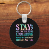 あなたの人生が重要ハッピー自殺認識度サポート キーホルダー (正面)