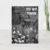 あなたの人生で双子の特別な女の子を生む母親の日 カード (正面)