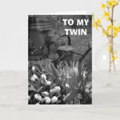 あなたの人生で双子の特別な女の子を生む母親の日 カード (黄色い花)