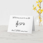 あなたの人生に音楽を届ける - 愛のバースデーカード カード (黄色い花)