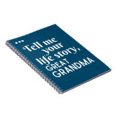 あなたの人生のおばあちゃん素晴らしの贈り物を教えて ノートブック (右側)