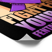 あなたの人生のための戦いオーバードーズ認識度パープルリブ ポスター (角)