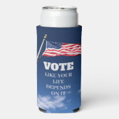 あなたの人生のような投票は2024選挙に依存する スリム缶クーラー (Seltzer裏面)