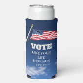 あなたの人生のような投票は2024選挙に依存する スリム缶クーラー (Seltzer正面)