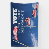 あなたの人生のような投票は2024選挙に依存する 横断幕 (縦)