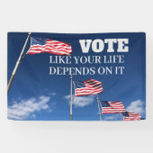 あなたの人生のような投票は2024選挙に依存する 横断幕 (横)