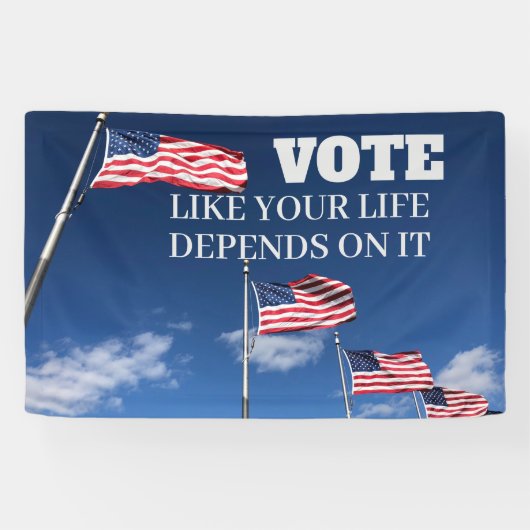 あなたの人生のような投票は2024選挙に依存する 横断幕 (横)