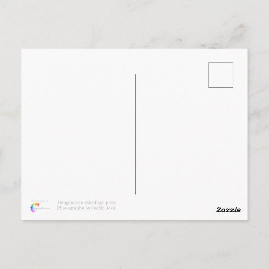 あなたの人生の幸せ ポストカード (裏面)