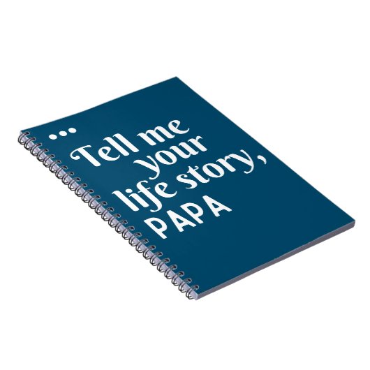 あなたの人生の物語を教えてパパの贈り物 ノートブック (右側)