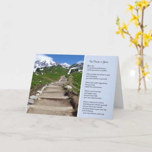 あなたの人生は冒険…… カード (黄色い花)