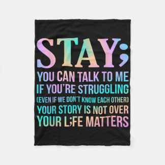 あなたの人生は幸せな自殺認識度サポートグラフ フリースブランケット