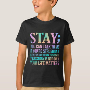 あなたの人生は幸せな自殺認識度サポートグラフ Tシャツ