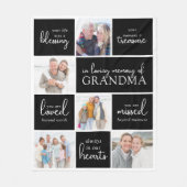 あなたの人生は賛美写真コラージュ悔やみや弔慰 フリースブランケット (正面)