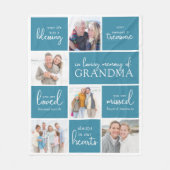 あなたの人生は賛美写真コラージュ悔やみや弔慰 フリースブランケット (正面)