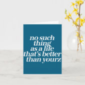 あなたの人生より良い人生なんて存在しない - 面白い名言 カード (黄色い花)