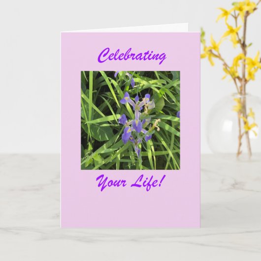 あなたの人生をお祝いして カード (黄色い花)