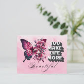 あなたの人生をより美しい蝶フローラ ポストカード (スタンド正面)