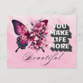 あなたの人生をより美しい蝶フローラ ポストカード (正面)