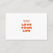 あなたの人生を愛する幸せなことわざ 名刺 (正面)