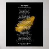 「あなたの人生を生きる」テカンセ主任作の金羽 ポスター (正面)