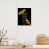 「あなたの人生を生きる」テカンセ主任作の金羽 ポスター (キッチン)