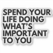 あなたの人生を過ごす シール (正面)