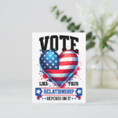 あなたの人間関係が依存するように投票 ポストカード (スタンド正面)