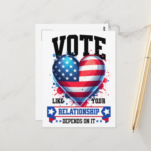 あなたの人間関係が依存するように投票 ポストカード (正面/裏面インサイチュ)