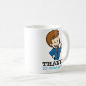 あなたの仕事のマグをするためのありがとう コーヒーマグカップ (正面右)