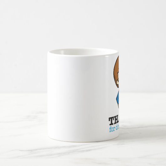 あなたの仕事のマグをするためのありがとう コーヒーマグカップ (中央)
