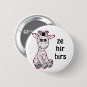 あなたの代名詞かわいいデミギルプライド旗キリン 缶バッジ (正面&裏面)
