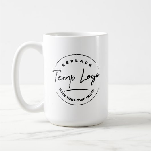 あなたの企業ロゴまたはイメージ入り コーヒーマグカップ (左)