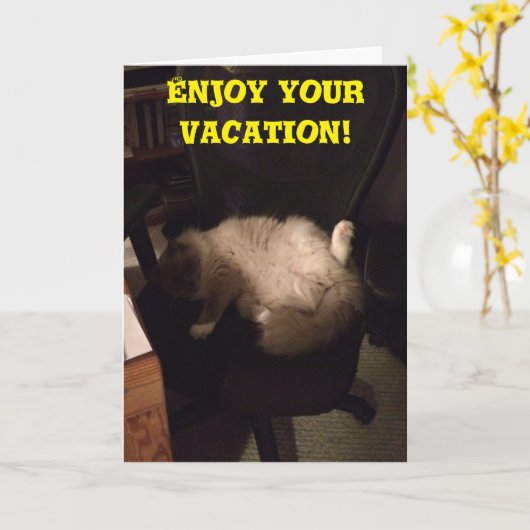 あなたの休暇、挨拶状を楽しんで下さい カード (黄色い花)