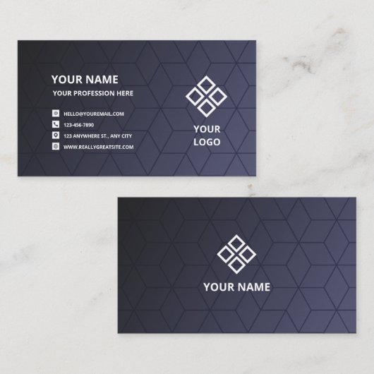 あなたの会社のための高級ビジネスカード 名刺 (正面/裏面)