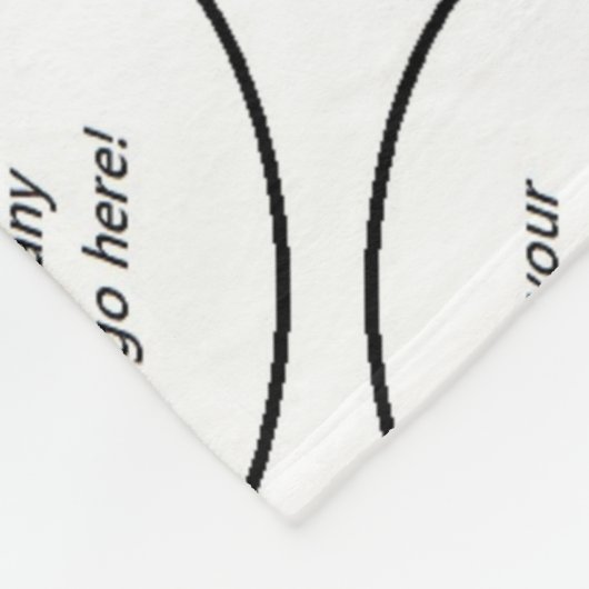 あなたの会社のロゴの銘柄のカスタムなプリント フリースブランケット (角)