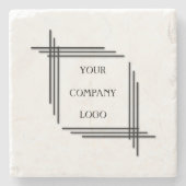 あなたの会社のロゴパーソナライズされた、石コースター ストーンコースター (正面)