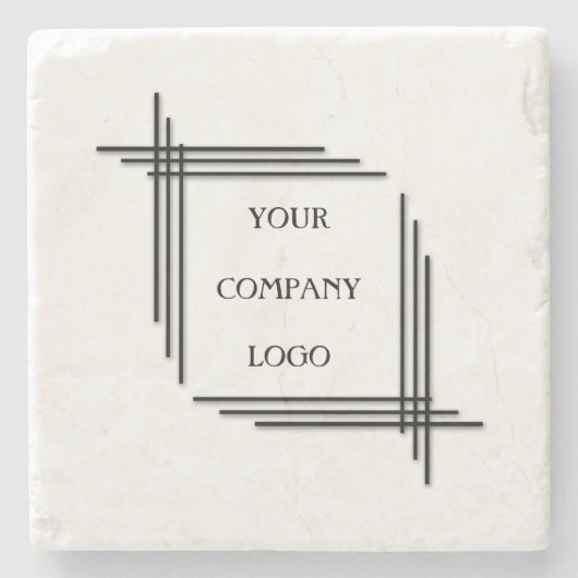 あなたの会社のロゴパーソナライズされた、石コースター ストーンコースター (正面)