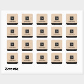 あなたの会社のロゴ & ハンドメイド by あなたの会社名 スクエアシール (シート)