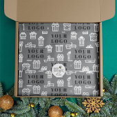 あなたの会社ブランドのクリスマスプレゼントのギフトロゴ 薄葉紙