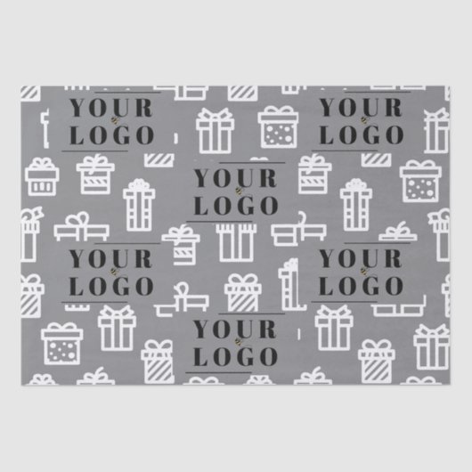 あなたの会社ブランドのクリスマスプレゼントのギフトロゴ 薄葉紙 (正面)