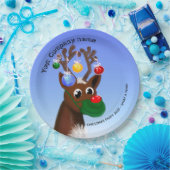 あなたの会社名おもしろいはクリスマスパーティー ペーパープレート (パーティー)