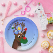 あなたの会社名おもしろいはクリスマスパーティー ペーパープレート (パーティー)