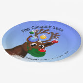 あなたの会社名おもしろいはクリスマスパーティー ペーパープレート (アングル)