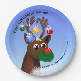 あなたの会社名おもしろいはクリスマスパーティー ペーパープレート