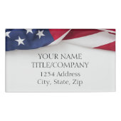 あなたの会社名 アメリカ国旗 名札 (正面)